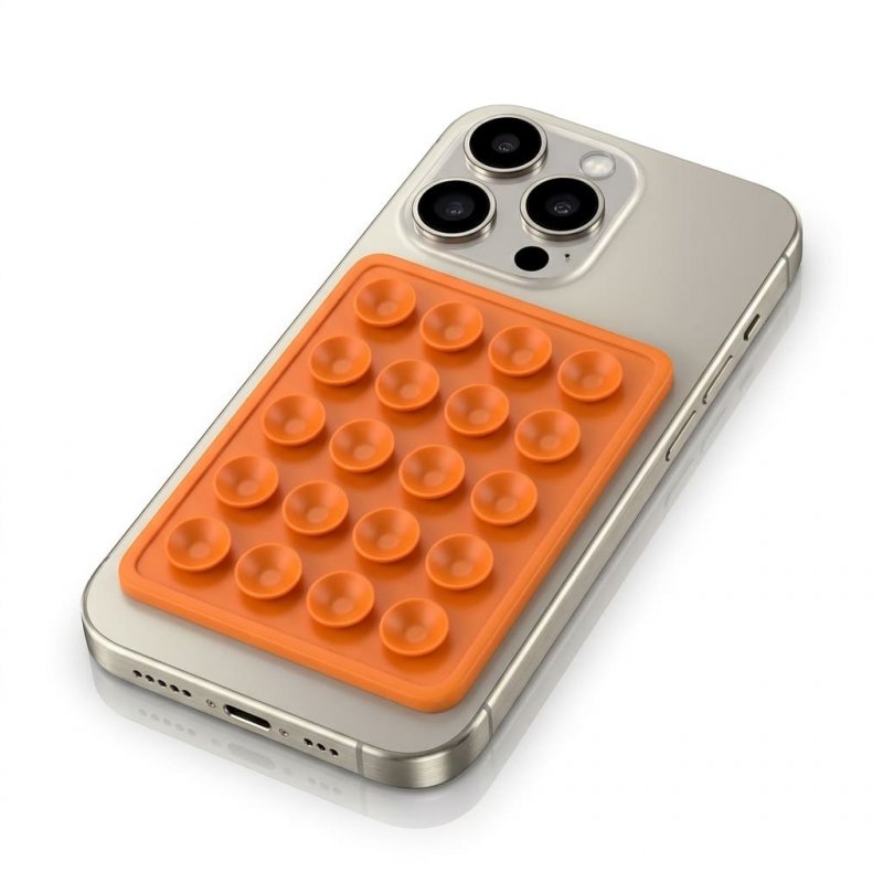 Ventosa Universal Silicona para Smartphone (Naranja)