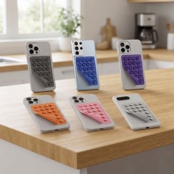 Ventosa Universal Silicona para Smartphone (Azul)