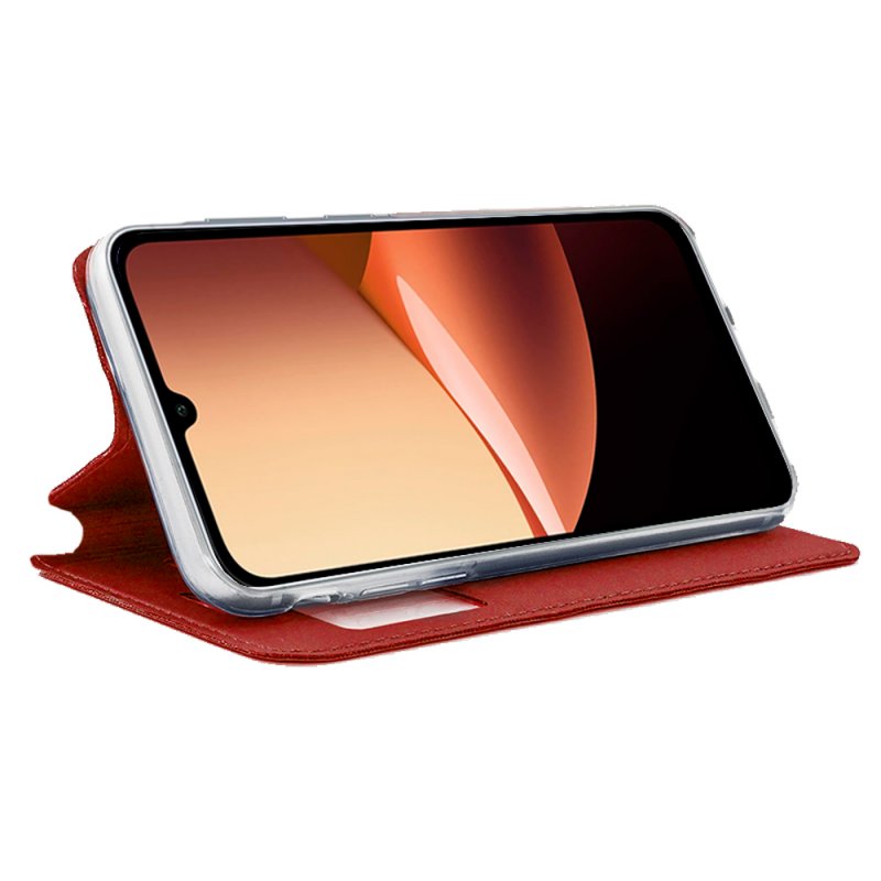 Funda COOL Flip Cover para Xiaomi Redmi 17C 5G Liso Rojo